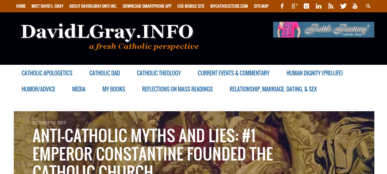 DavidLGray.INFO Inc. – Columbus, Ohio – Religious: Catholic Evangelization and Blog